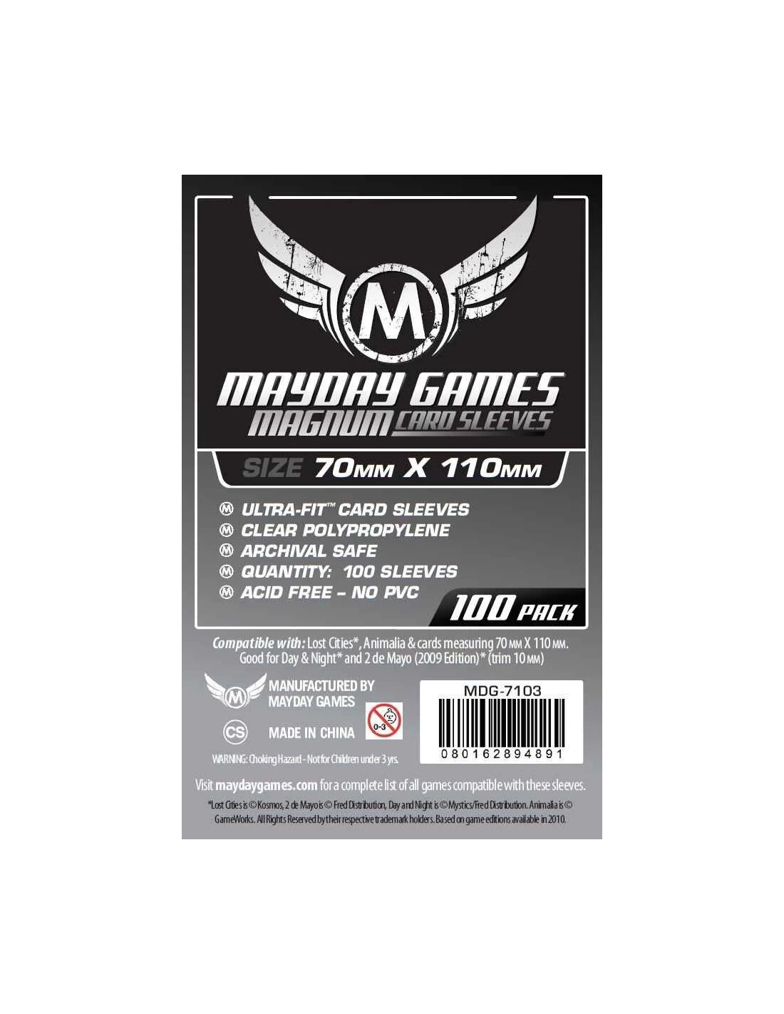 Mayday: 70mm X 110mm: Magnum Silver Sleeve (100 Stuks) 3 Mayday: 70mm X 110mm: Magnum Silver Sleeve (100 Stuks)