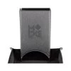 Fold Up Leather Dice Tower Black -Speelgoed Winkel fold up leather dice tower black