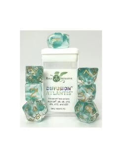 Polyhydral Diceset - 7 Dice: Diffusion Atlantis