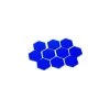Transparant Hexagons 34mm (10x) - Blauw -Speelgoed Winkel transparant hexagons 34mm 10x blauw
